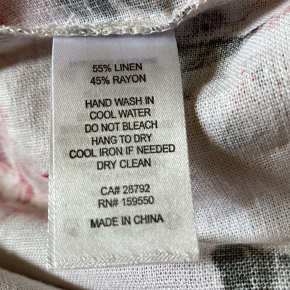 House of Harlow 1960 NWT Linen Blend Floral Adjustable Tie Maxi Dress Size Large - Picture 13 of 16